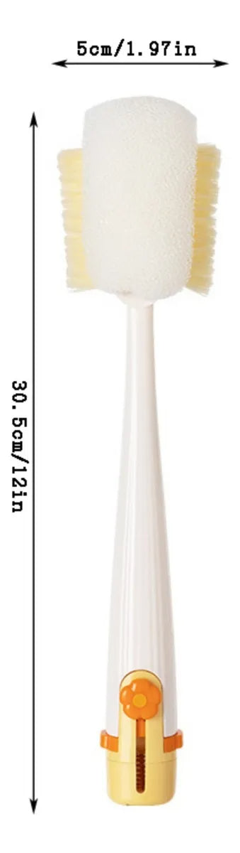 【🧽 360° čiščenje brez mrtvih kotov】Večnamenska ščetka za skodelice