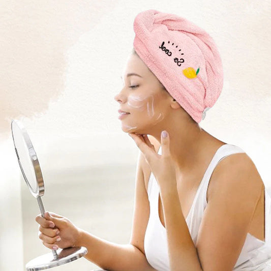 Hitro sušeča brisača za lase s turbanom