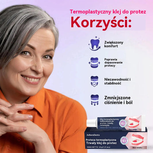 【🎁Več ko kupite, več popustov dobite】Lepilo za proteze AdhereDent® – stabilnost in naravno udobje nošenja