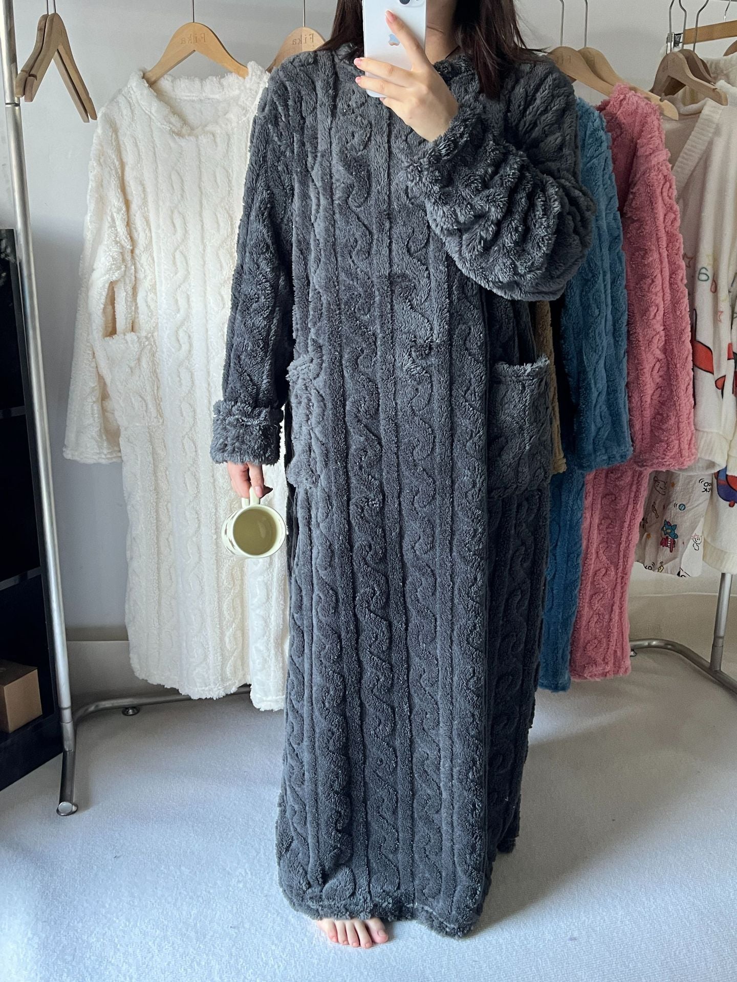 🎁Toplo darilo-Zimska koralna žametna oblačila za dom