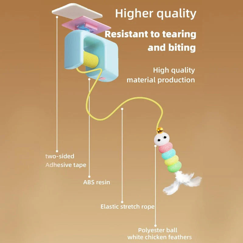 【🐱 Naj se mačke bolje gibljejo】Stropna mačka AutoBounce USB-C