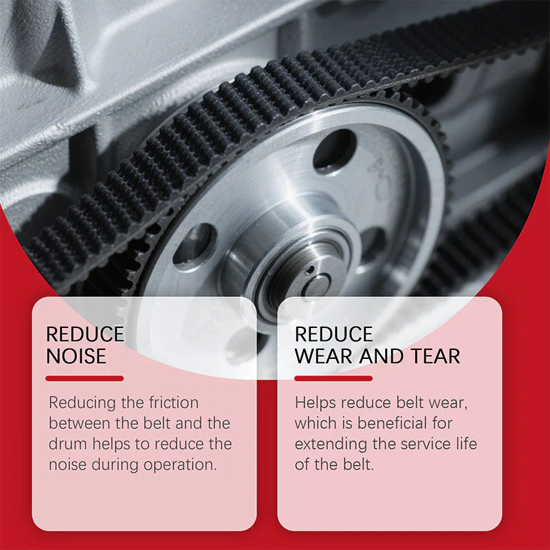 🔇💪Mazivo za jermen in sprej za zmanjšanje hrupa – podaljšajte življenjsko dobo jermena, odpravite škripanje in zaščitite motor