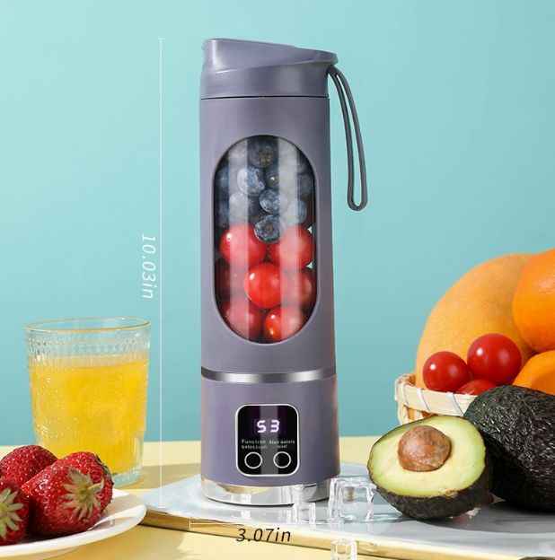 450 ml-es digitális, hordozható, vezeték nélküli gyümölcscentrifuga-pohár