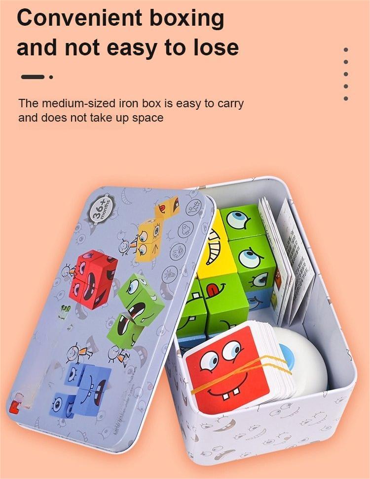 【🧩 Vadite svoje praktične sposobnosti in logično razmišljanje!】5D sestavljanka Izobraževalna igra Faces Changing Family