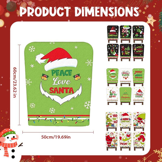 【🎅🏻🎅🏻Ustvarite božično vzdušje】6 božičnih prevlek za stole