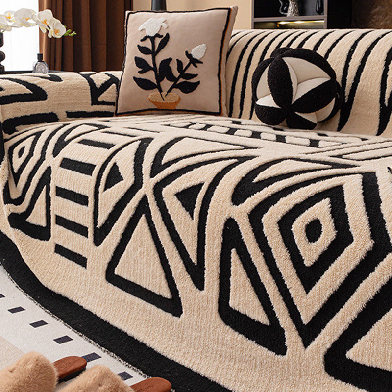 Mehka plišasta nedrseča prevleka za kavč🧣