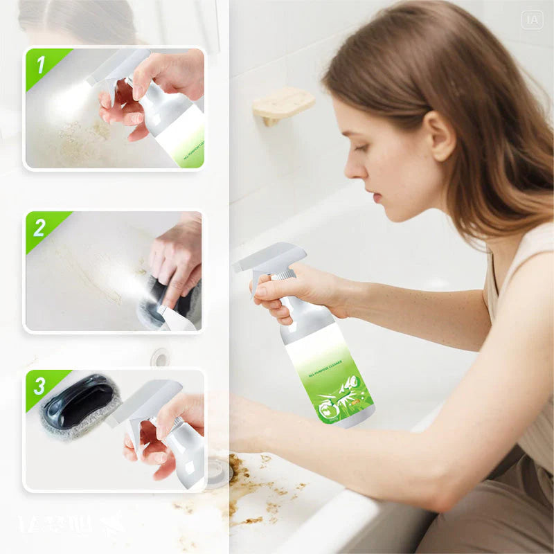 【💥 Z lahkoto odstrani oljne madeže in trdovratno umazanijo!】Univerzalni čistilni sprej brez izpiranja