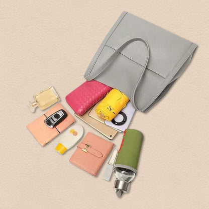 【👜 Enobarvna vrhunska torba za čez ramo - Klasična in elegantna oblika, dovolj vsestranska, da se poda k vsaki vsakodnevni obleki!】Preprosta enobarvna vrhunska torbica