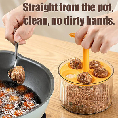 【🥩 Pripravite 5 popolnih mesnih kroglic z enim klikom】prosojni aparat za mesne kroglice