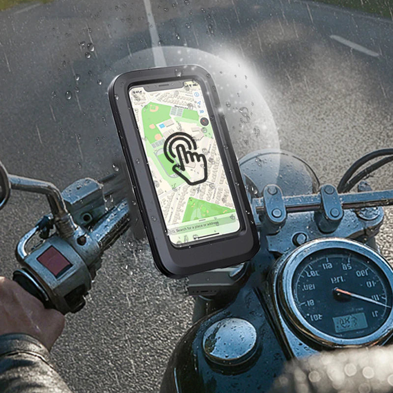 【🚲 Je odlična izbira za navigacijo, fotografiranje ali snemanje videoposnetkov med potovanjem!】Univerzalno vodoodporno držalo za mobilni telefon za kolesa in motorna kolesa