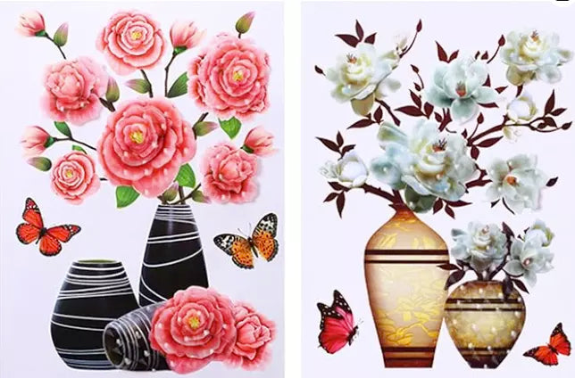 🌼 Cvetlična čarovnija za vaš dom! 🛍️💐KOMPLET 4 CVETNIH NALEPK