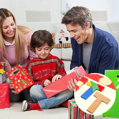 【🎨Izobražujte se skozi zabavo in spodbujajte logično razmišljanje】Lesena sestavljanka v obliki črke T za izobraževalno uporabo