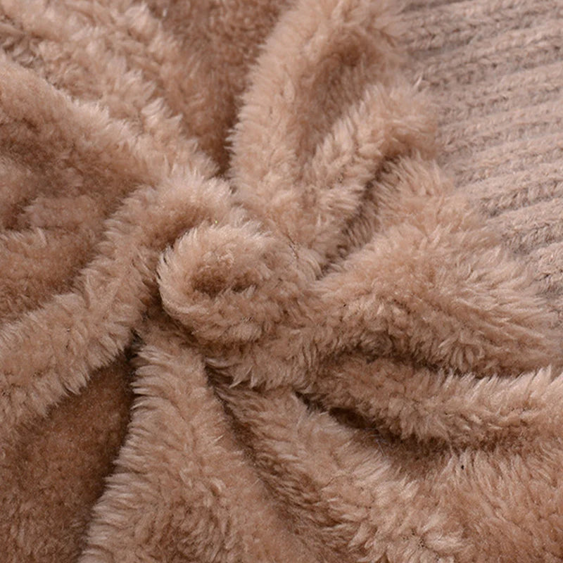 【❄️ Idealno za smučanje, potovanja ali vsakodnevno nošenje!】elegantna, debela pletena zimska kapa s toplim pokrivalom za obraz in šalom