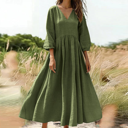 👗 Maxi obleka z V-izrezom – eleganca in udobje! ✨