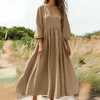 👗 Maxi obleka z V-izrezom – eleganca in udobje! ✨