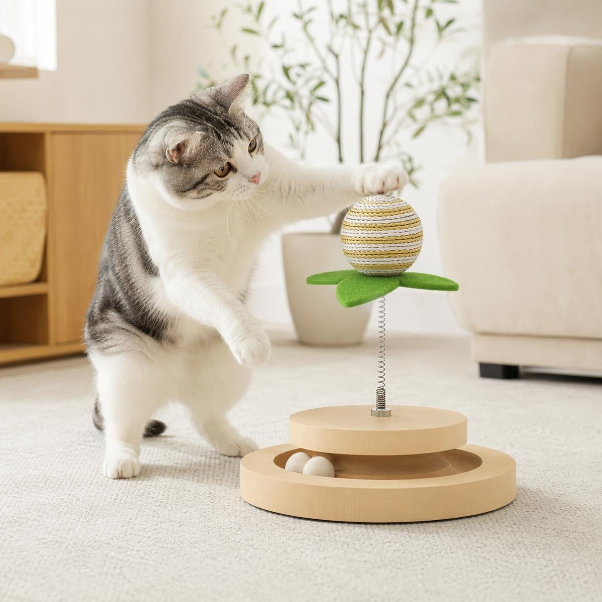 🐱 Igračka za mačke z praskalnikom – zabava in zaščita pohištva! ✨