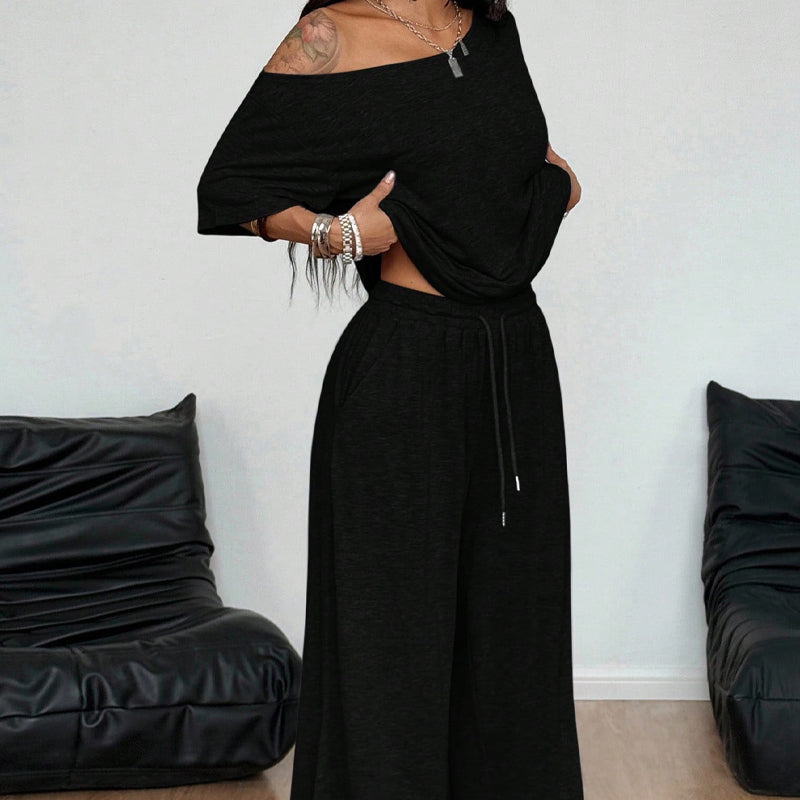 👗 Dvodelni komplet z odkritimi rameni – udobje in stil! ✨