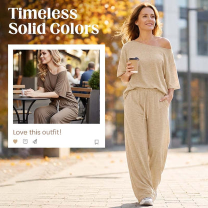 👗 Dvodelni komplet z odkritimi rameni – udobje in stil! ✨
