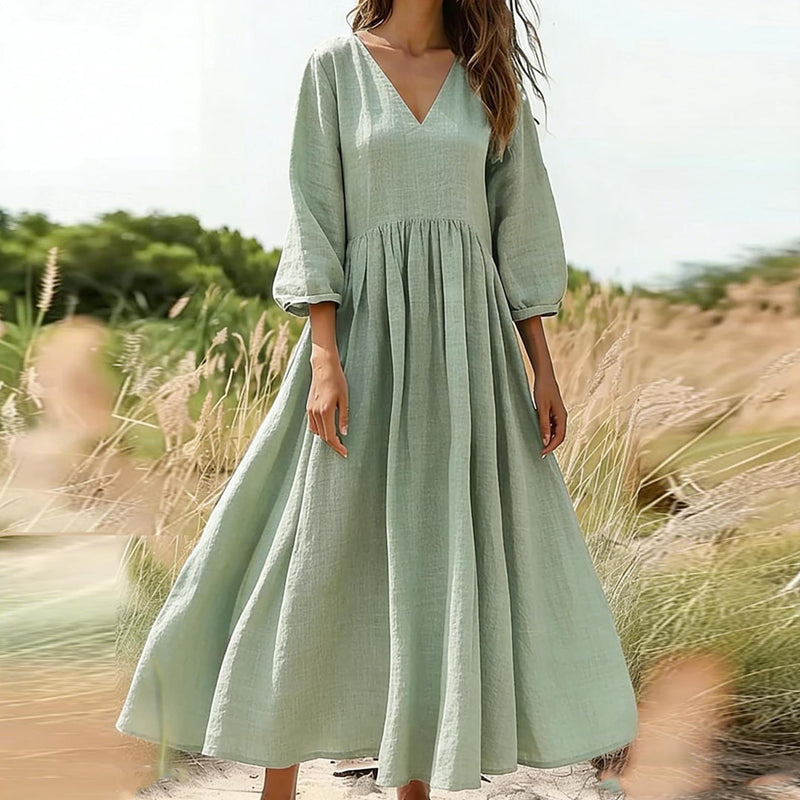 👗 Maxi obleka z V-izrezom – eleganca in udobje! ✨