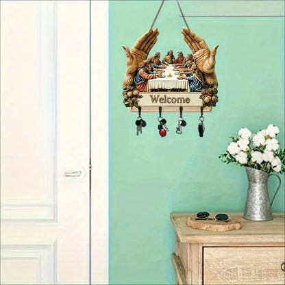 【⏰Časovno omejena polovična cena】Stenski dekorativni leseni obešalnik za ključe