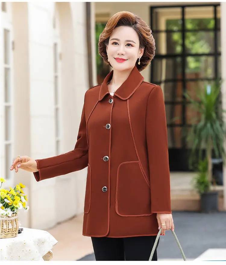 Jesen in zima Nova topla, dvostranska jakna srednje dolžine