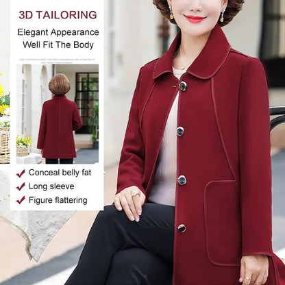 Jesen in zima Nova topla, dvostranska jakna srednje dolžine