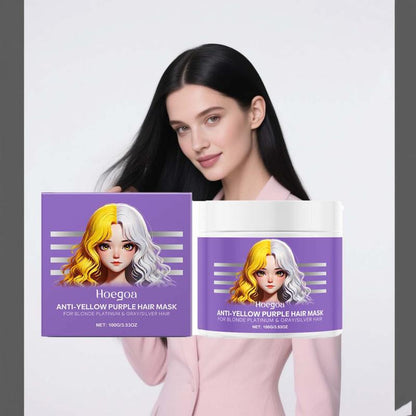 【🔥Kupite 1 dobite 1 gratis🔥】Vijolična maska za blond lase – odstranjuje rumene tone, vrača sijaj in ščiti barvo