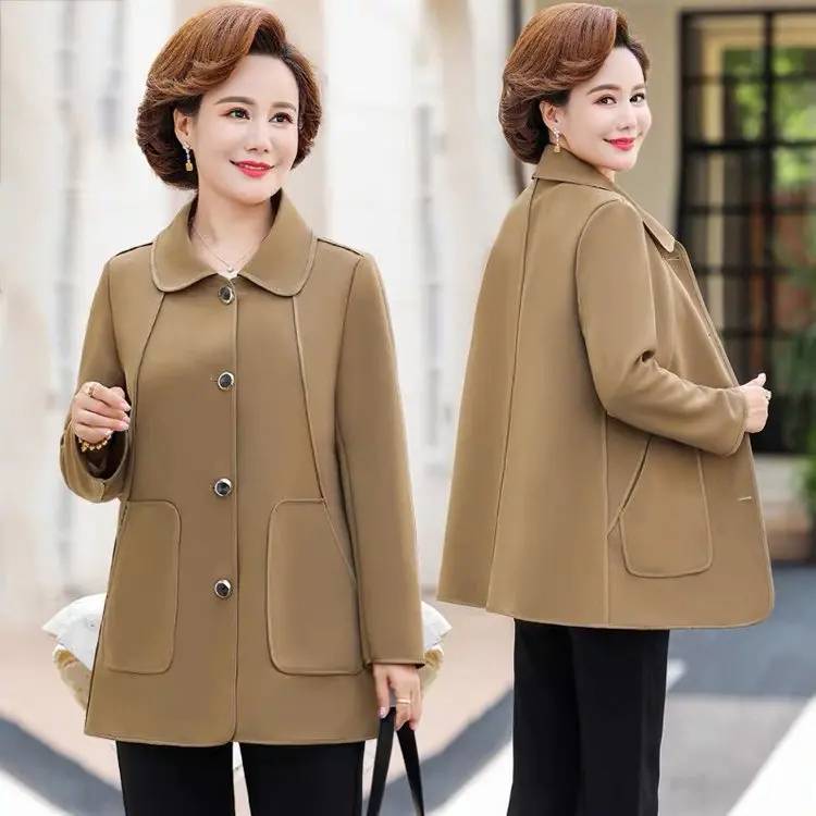 Jesen in zima Nova topla, dvostranska jakna srednje dolžine