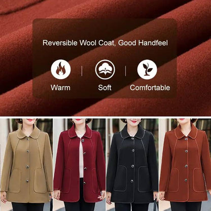 Jesen in zima Nova topla, dvostranska jakna srednje dolžine