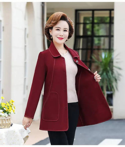 Jesen in zima Nova topla, dvostranska jakna srednje dolžine