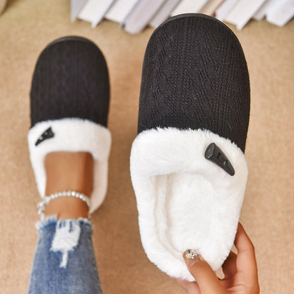 【🧦 Naj vam toplina in udobje v zaprtih prostorih ves dan pridejo prav!】Plišasti copati za notranje prostore s flis podlogo za toploto