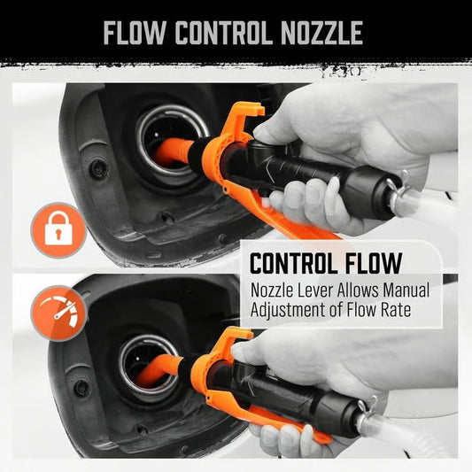 【⛽ Enostavno prenašajte gorivo ali tekočine brez dvigovanja】Prenosna baterijska črpalka