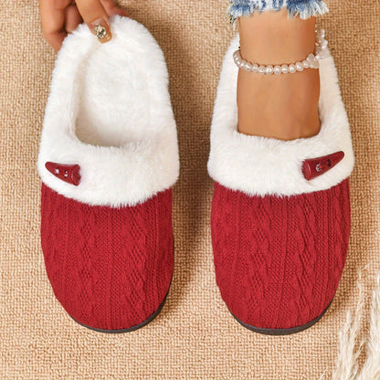 【🧦 Naj vam toplina in udobje v zaprtih prostorih ves dan pridejo prav!】Plišasti copati za notranje prostore s flis podlogo za toploto