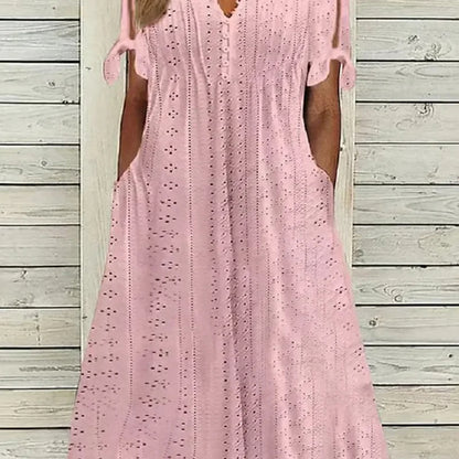 🥰Elegantna ženska obleka z V-izrezom