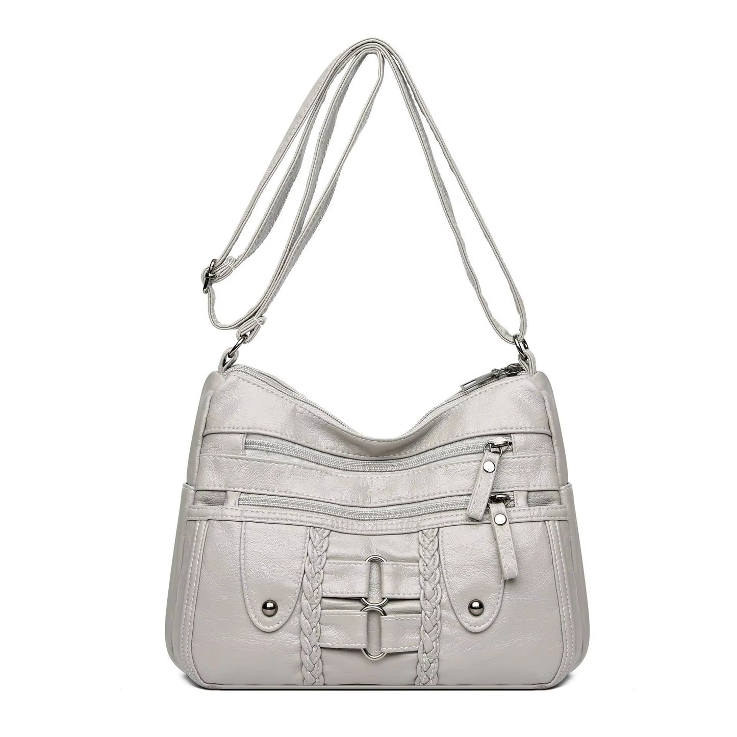 Dámska taška z mäkkého koženého materiálu 2026, nová, jednoduchá a štýlová, univerzálna taška s veľkým objemom, na rameno a cez rameno