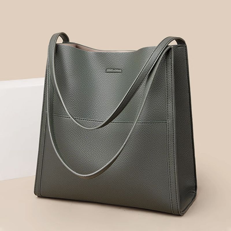 【👜 Enobarvna vrhunska torba za čez ramo - Klasična in elegantna oblika, dovolj vsestranska, da se poda k vsaki vsakodnevni obleki!】Preprosta enobarvna vrhunska torbica