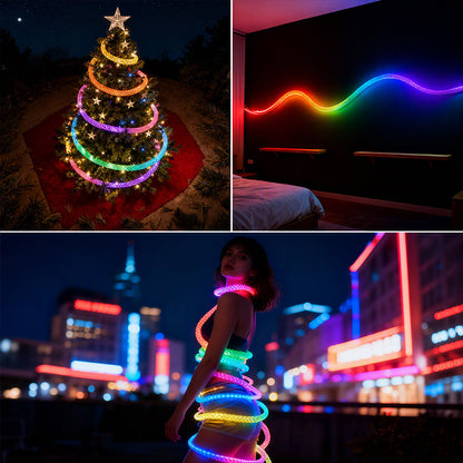 💡 Tkana LED-neonska vrvica “Dragon Scale”! ✨