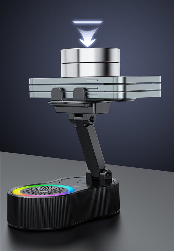 ⚡2025 Nadgrajeno stojalo za mobilni telefon z indukcijskim zvočnikom/prenosno baterijo/atmosfersko lučko