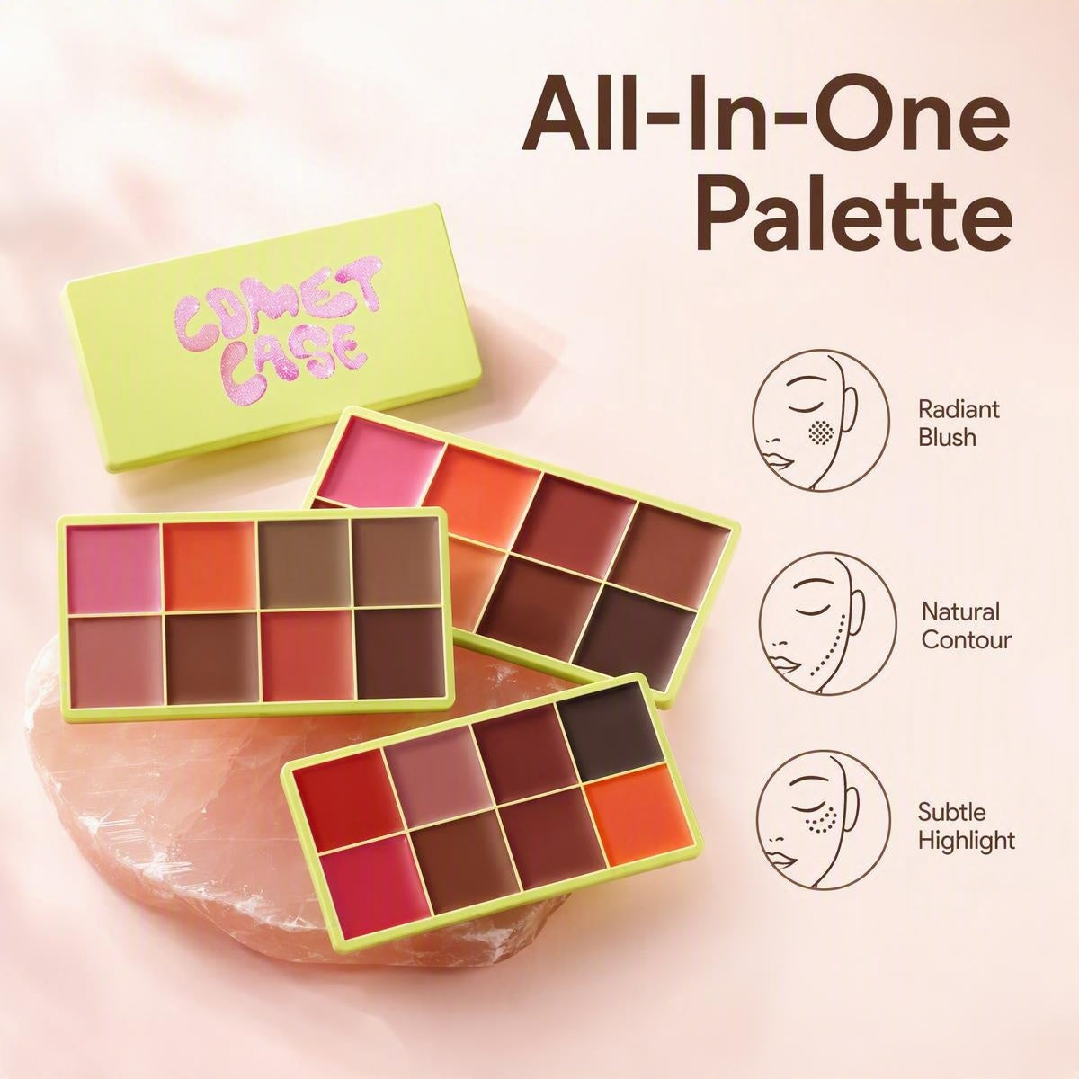 🌸 Paleta večbarvnih rdečil za lica – 8 odtenkov!