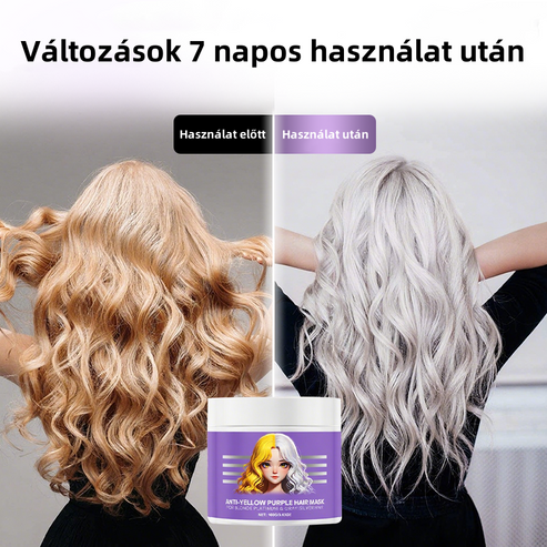 Vijolična maska za blond lase – odstranjuje rumene tone, vrača sijaj in ščiti barvo
