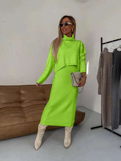 ✨Elegantna in samozavestna - Komplet pletenih oblek