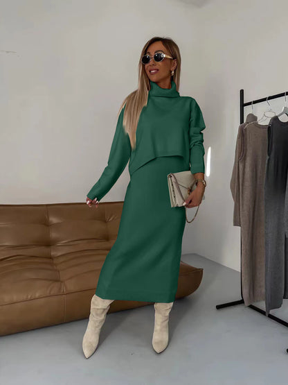 ✨Elegantna in samozavestna - Komplet pletenih oblek