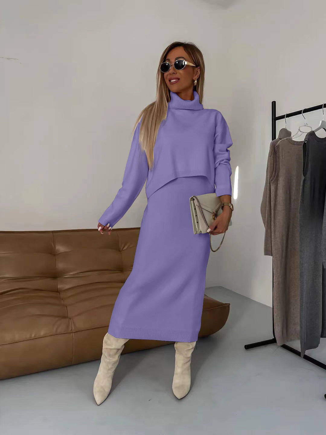 ✨Elegantna in samozavestna - Komplet pletenih oblek