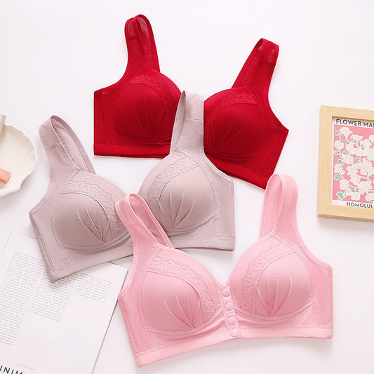 🤩Drugi izdelek -40%🤩Bombažni modrček z zapenjanjem spredaj, zračen in prijazen do kože 【1+1 brezplačno】