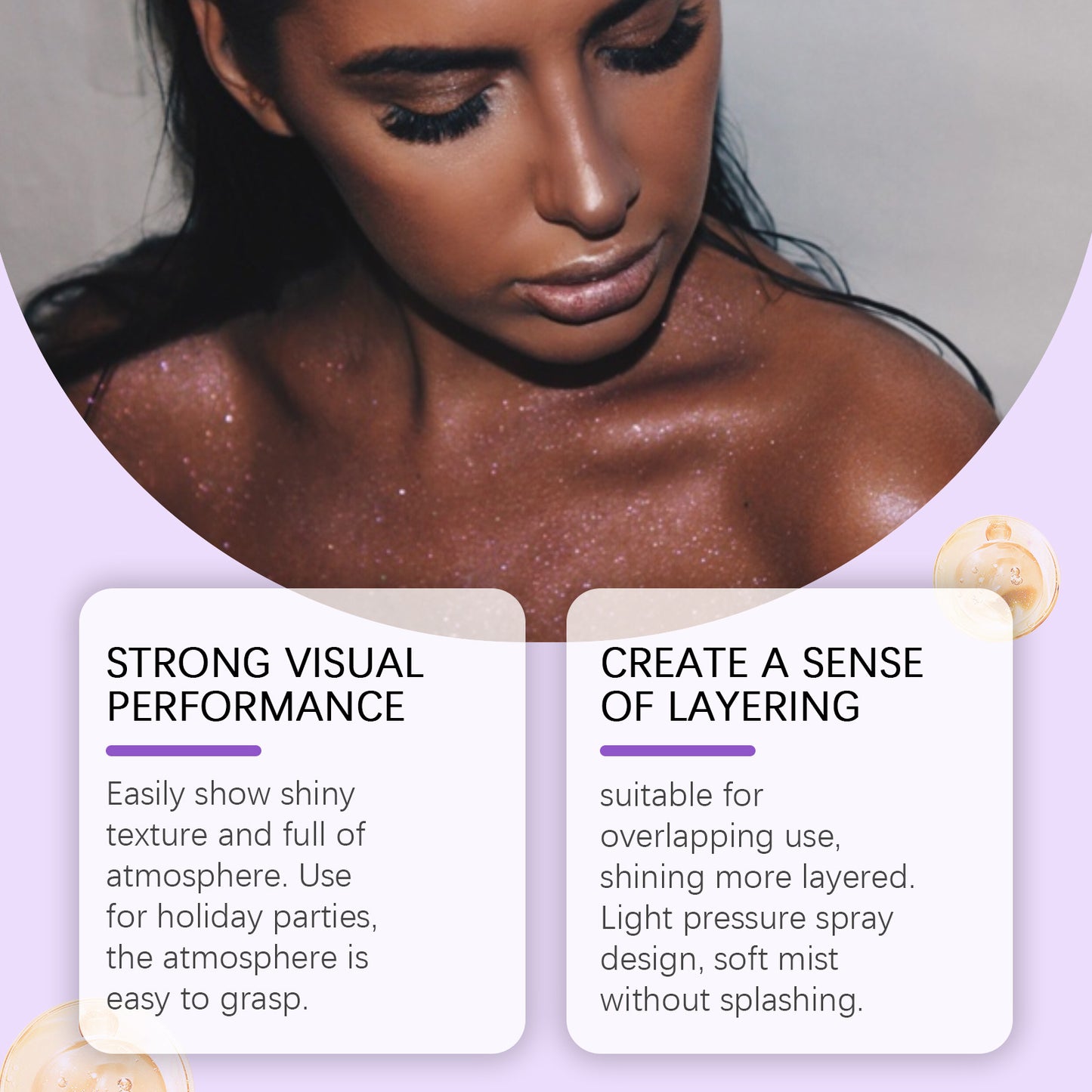 Vijoličen bleščeči označevalnik