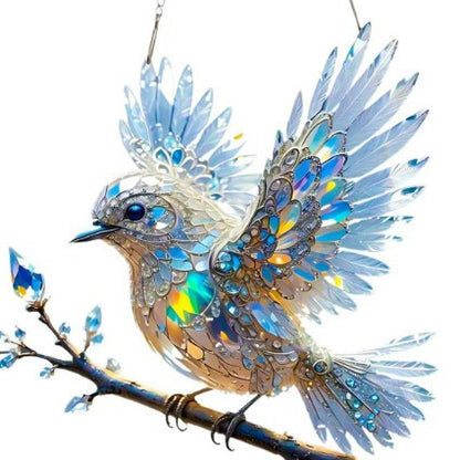 🎁Več ko kupite, več popustov dobite🎁Umetniški nakit Crystal Sky Bluebird