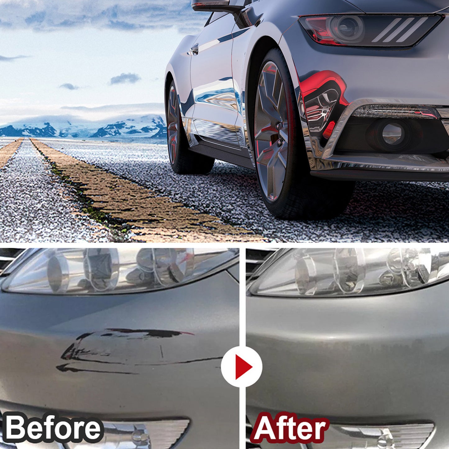 🔥Kupite 1, dobite 1 brezplačno! Sprej CARCEREVERR za popravilo praskov na avtomobilu, en pržen in en brisanje - površina laka kot nova