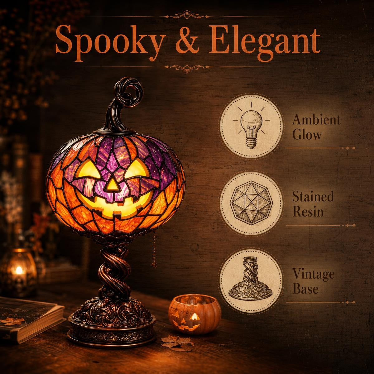 🎃 Halloweenske buče s toplo svetlobo – praznična atmosfera! ✨