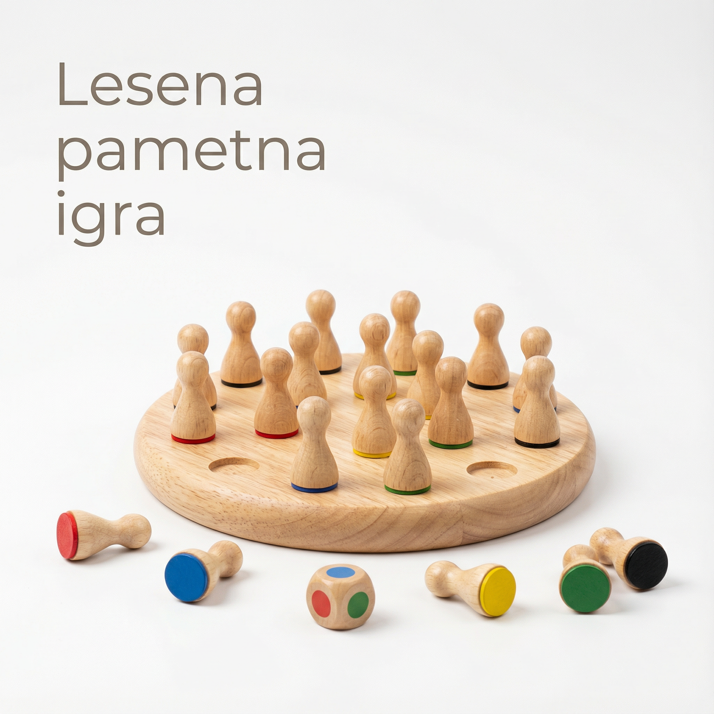 【👶Izboljšajte otrokovo logično mišljenje in okrepite družinske odnose】Lesene spominske in barvne igre za otroke in odrasle