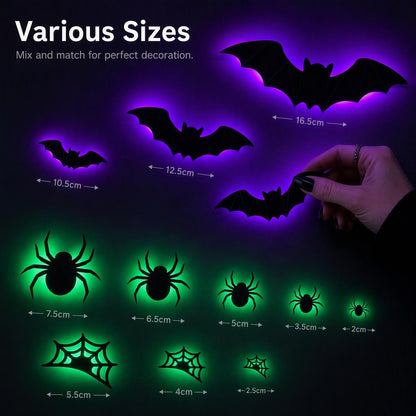 🦇 Halloween nalepke, ki svetijo v temi!